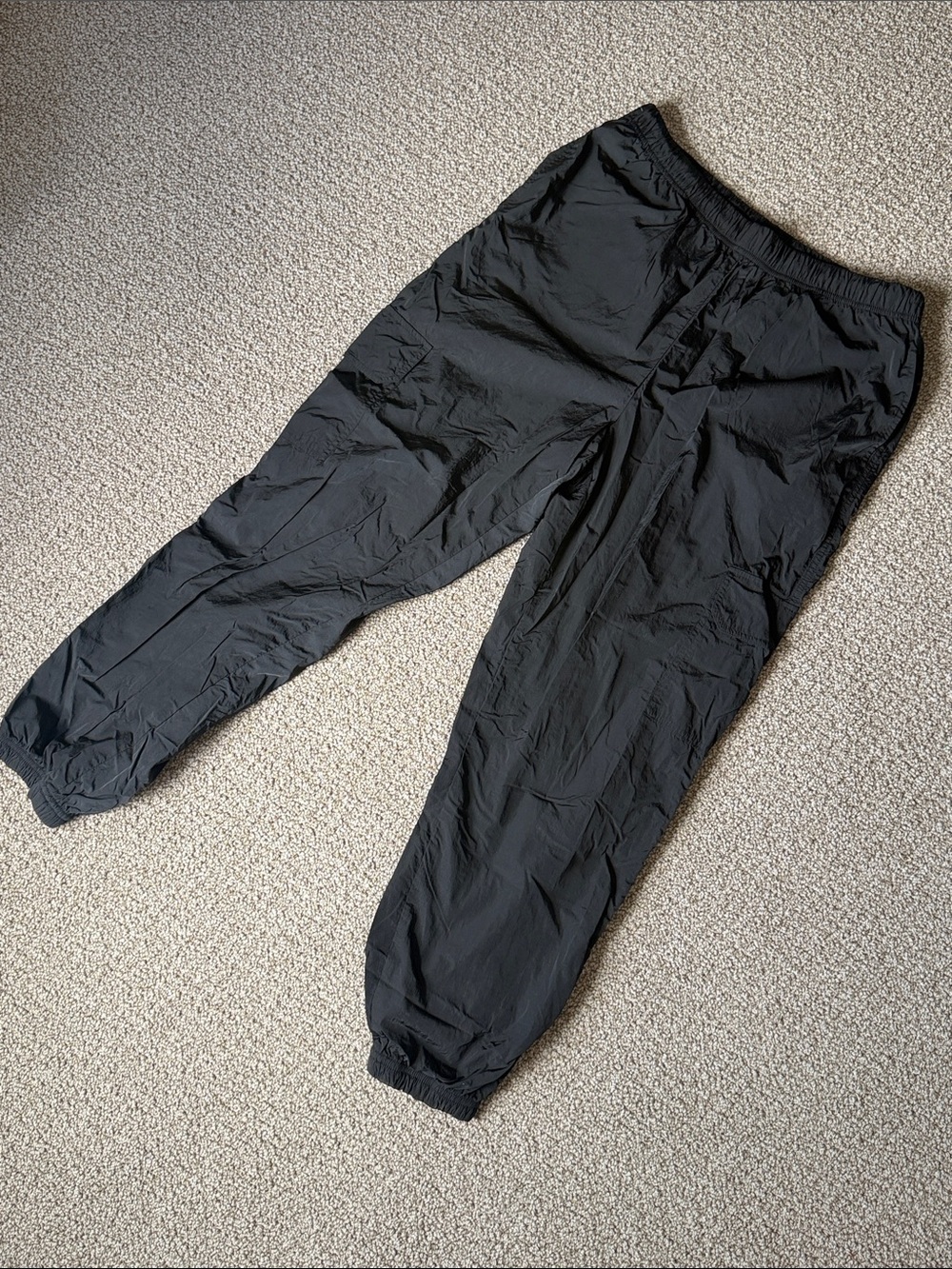Good American Black Parachute Cargo Jogger Pants Size 3